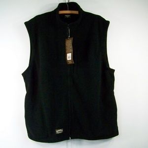 NWT Spartan Outdoors Black Fleece Vest Mens XL